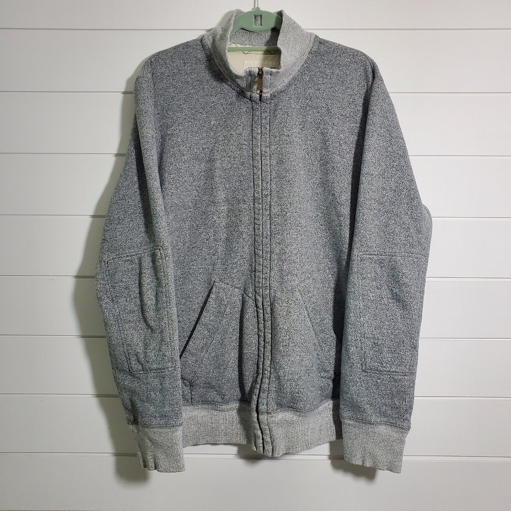 Eddie Bauer Men's‎ Gray Sherpa Fleece Lined Zip-up Sweater. Size: TXL